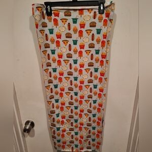 Stretchy Knit Kid's Fun Food With Faces Graphic Print Fabric 1 Yd. Crafts Sewing